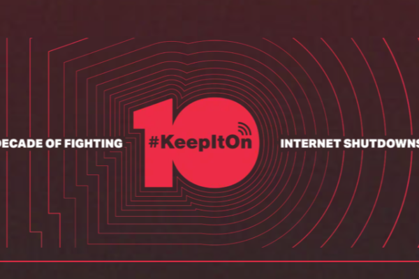 Acess Now's KeepItOn 10th anniversary graphic