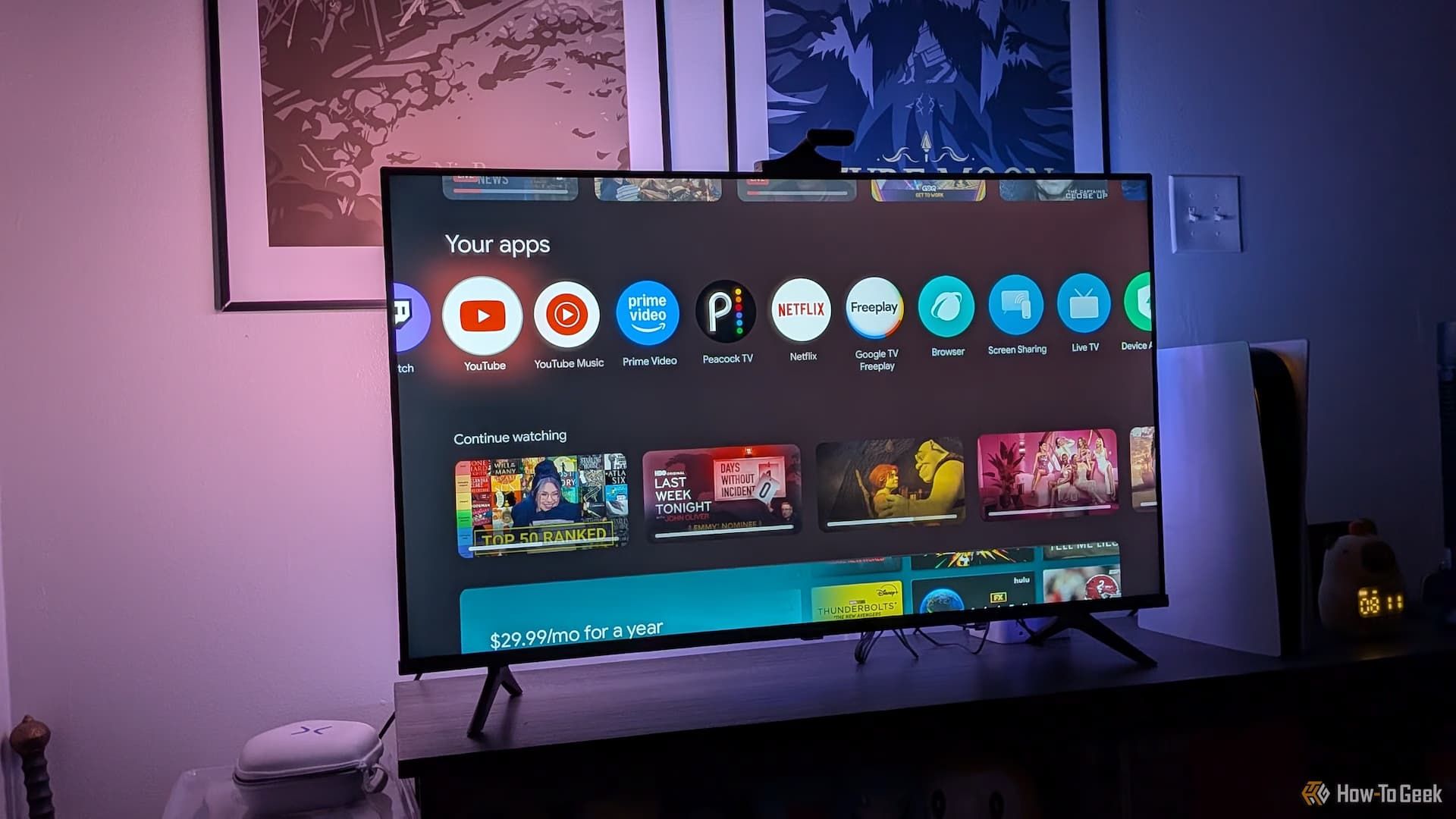govee backlight 3 pro on while on google tv main menu