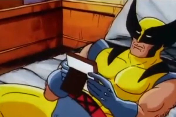 Wolverine stares longingly at a photo in X-Men: The Animated Series