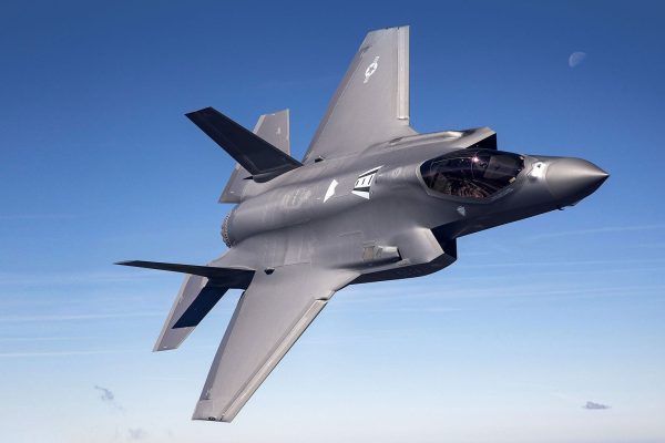 F-35 fighter jets in flight
