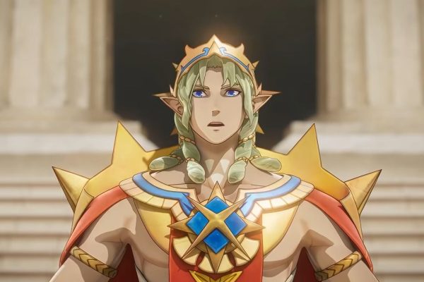 Fire Emblem: Fortune's Weave character in royal crown and gold robe