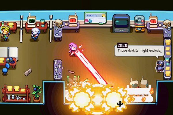 Laser Guy is a twin-stick "anti-shooter" about a stressed out game developer who can't stop shooting laser beams from his eye