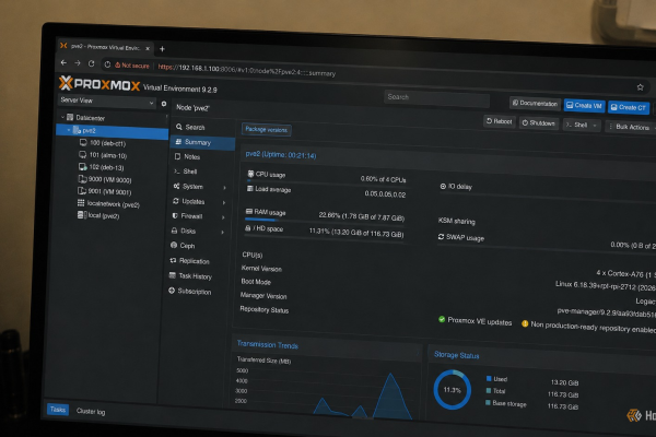 proxmox running on raspberry pi 5