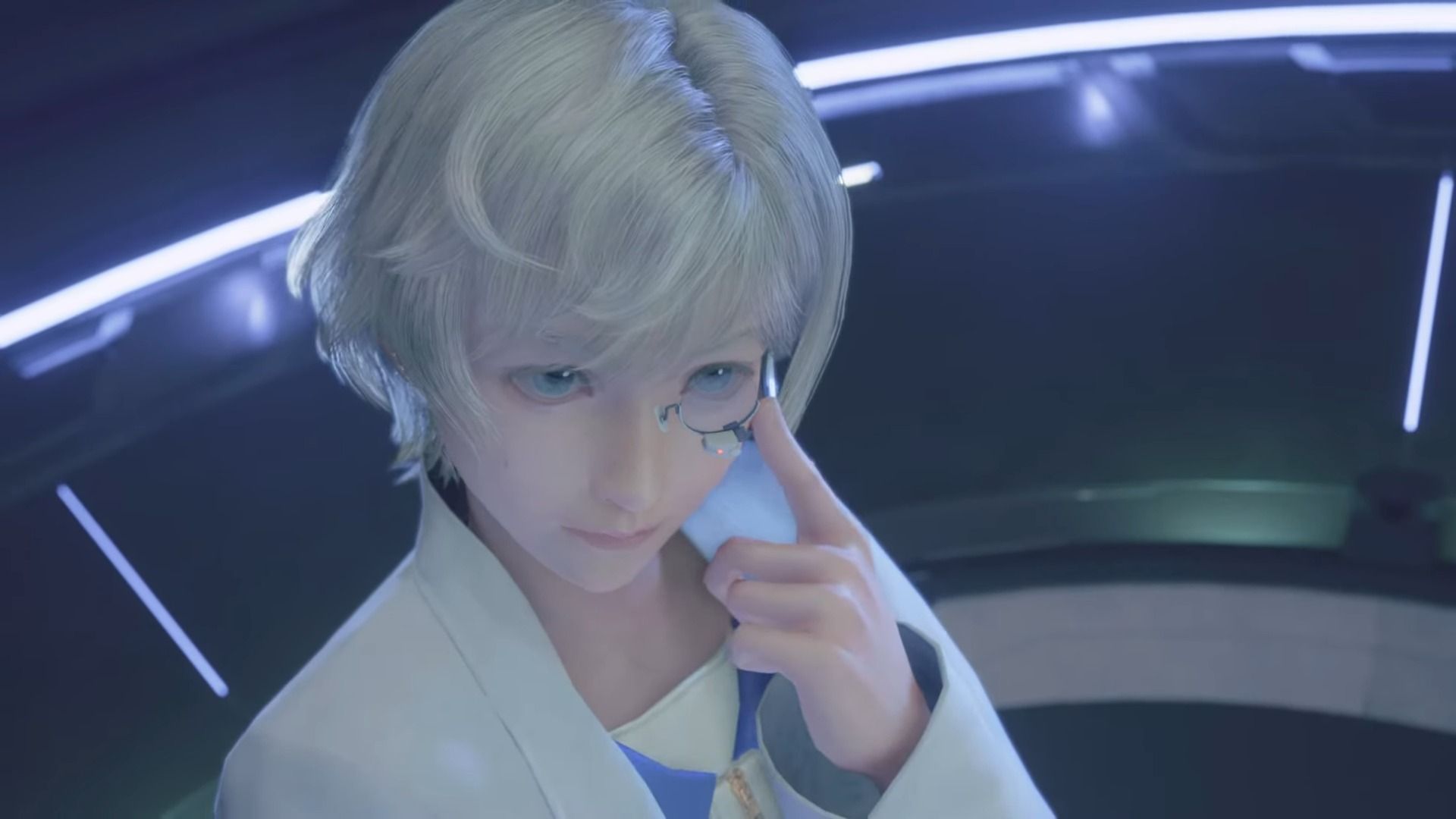 A screenshot of Chadley in Final Fantasy 7 Remake Intermission.