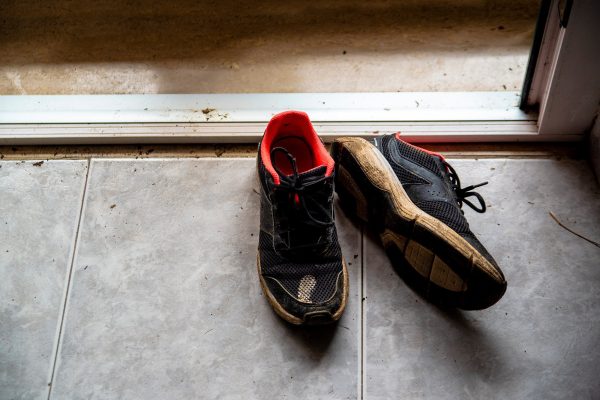 shoes inside gross muddy shoes