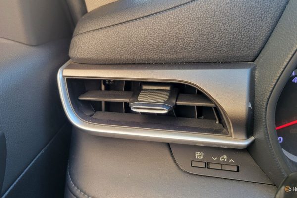 the air conditioning on the left of the car