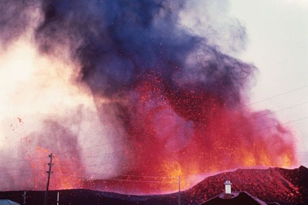 volcano eruption Iceland 1973